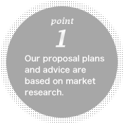 Our proposal plans and advice are based on market research.